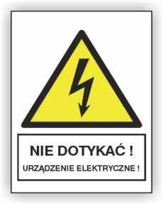 Znak 19 Niedotykać! Urządzenie elektryczne 10x15PB