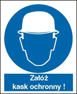 Znak Nakaz stosowania ochrony głowy 225x275 PB