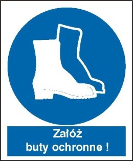 Znak Nakaz stosowania ochrony stóp