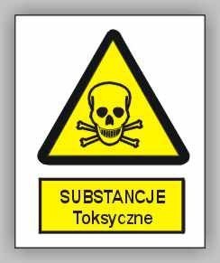 Znak Uwaga Substancje Toksyczne 150x200 PB
