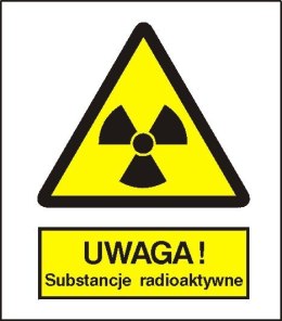 Znak Uwaga subtancje radioaktywne 225x275 PB