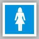 Znak 19 WC Toaleta damska 100x100 PB